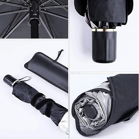Parasol plegable para coche, protección de aislamiento térmico contra rayos UV para parabrisas y tablero, adecuado para la mayoría de los vehículos con unas medidas de 79,9 x 149,9 cm.